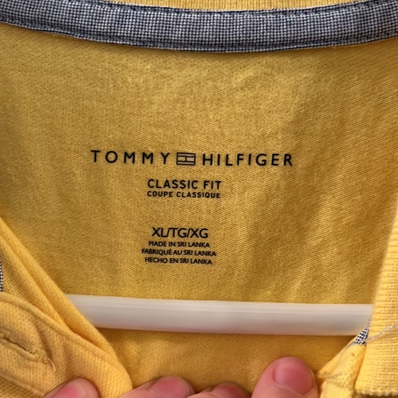Men’s Short Sleeved Polo Shirt, Yellow, Size XL, Tommy Hilfiger, Classic Fit - Picture 4 of 7